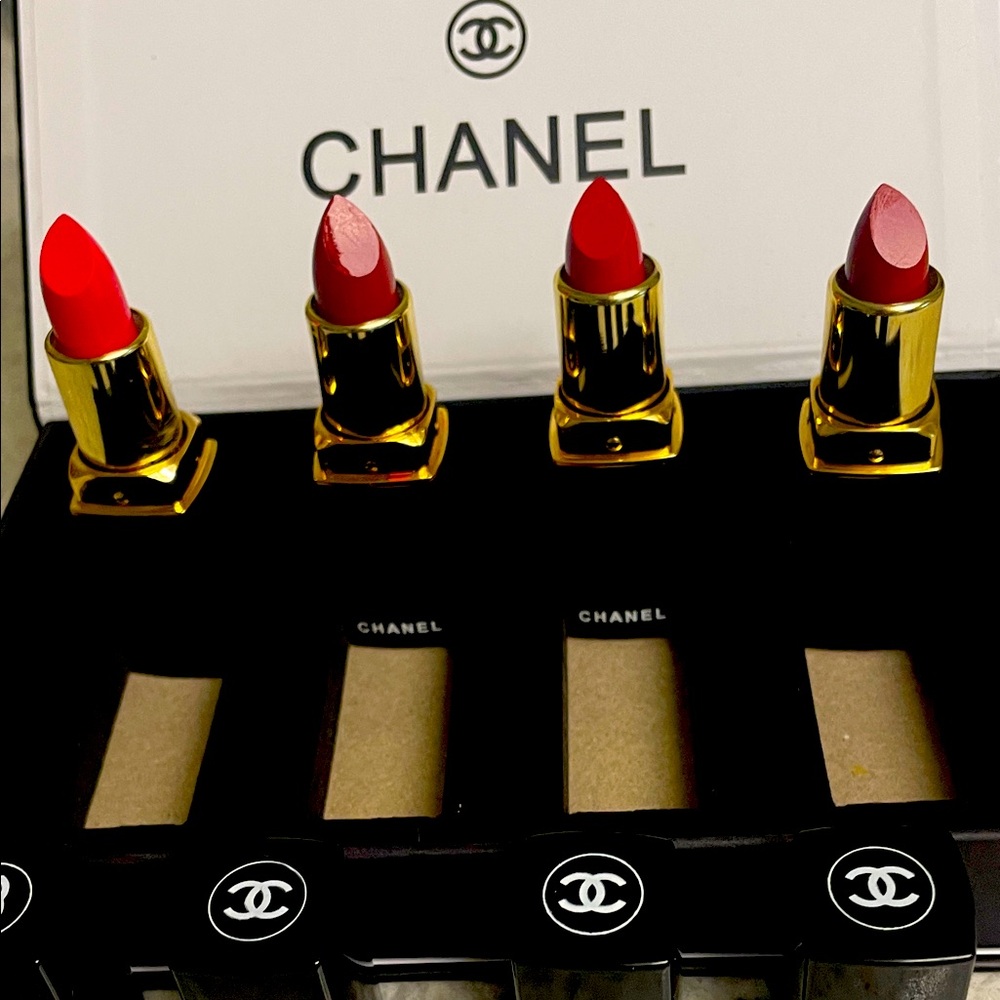 CHANEL Lipstick Collection - Bold Red and Pink Hues